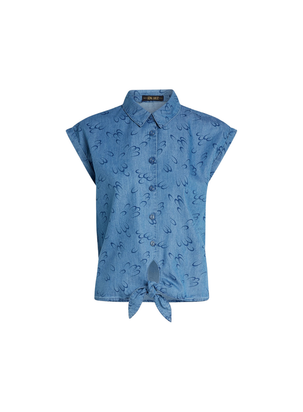 Knot Blouse Coco in Moonlight Blue from King Louie
