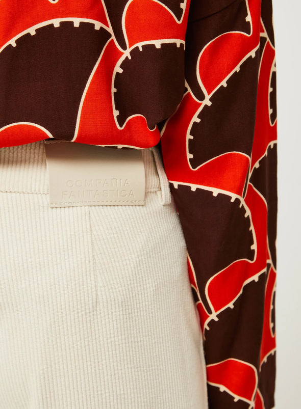 Corduroy Trousers in White Compañia Fantastica