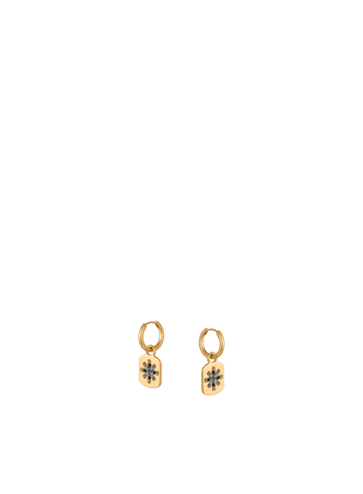 Estelle Star Charm Huggies Earrings in Gold from Big Metal