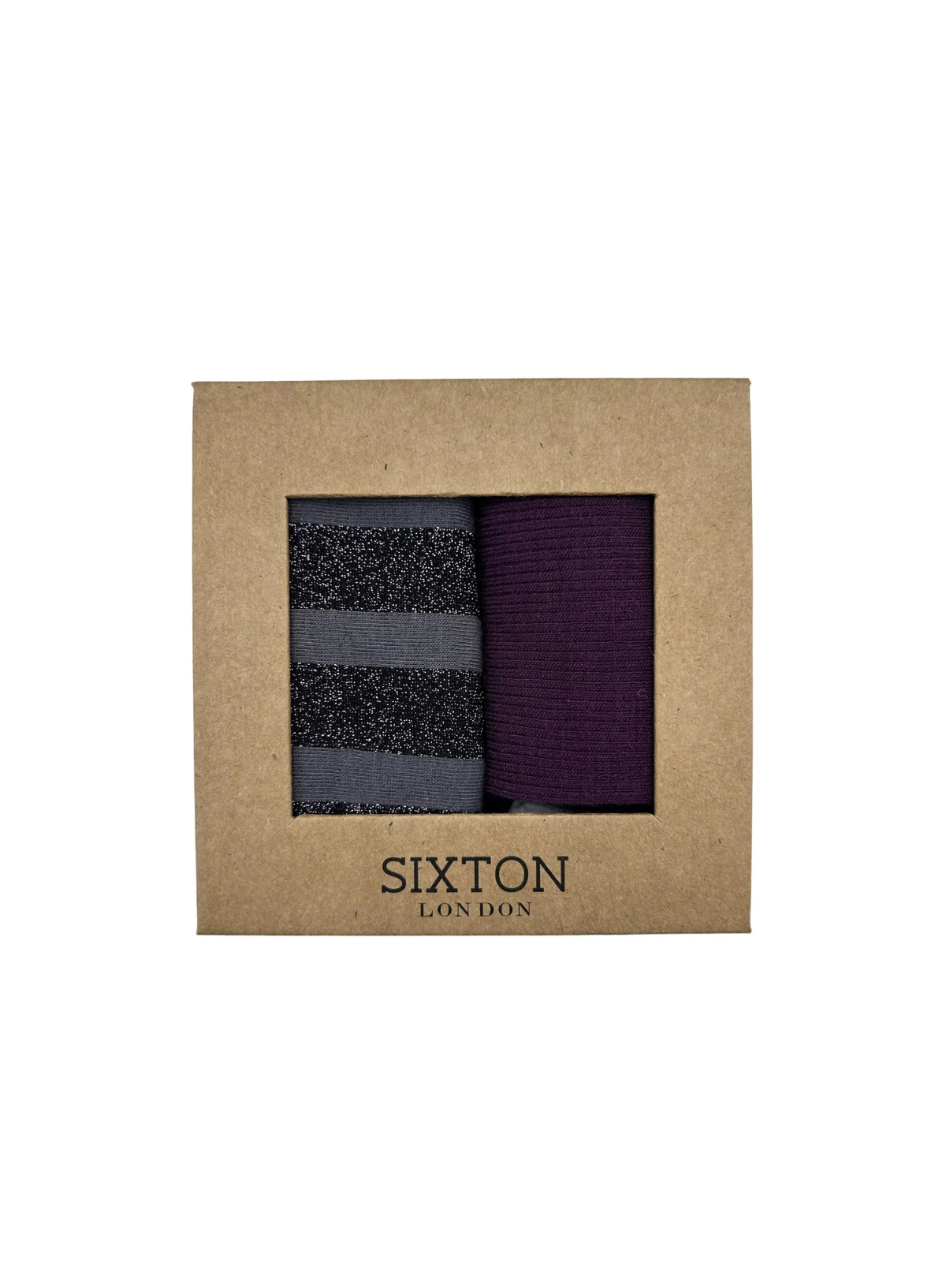 Purple Barcelona and Berlin Sock Box Duo from Sixton