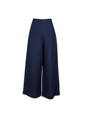 Josephine Linen Trousers in Navy from Palava