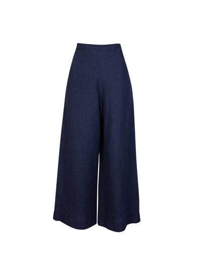 Josephine Linen Trousers in Navy from Palava