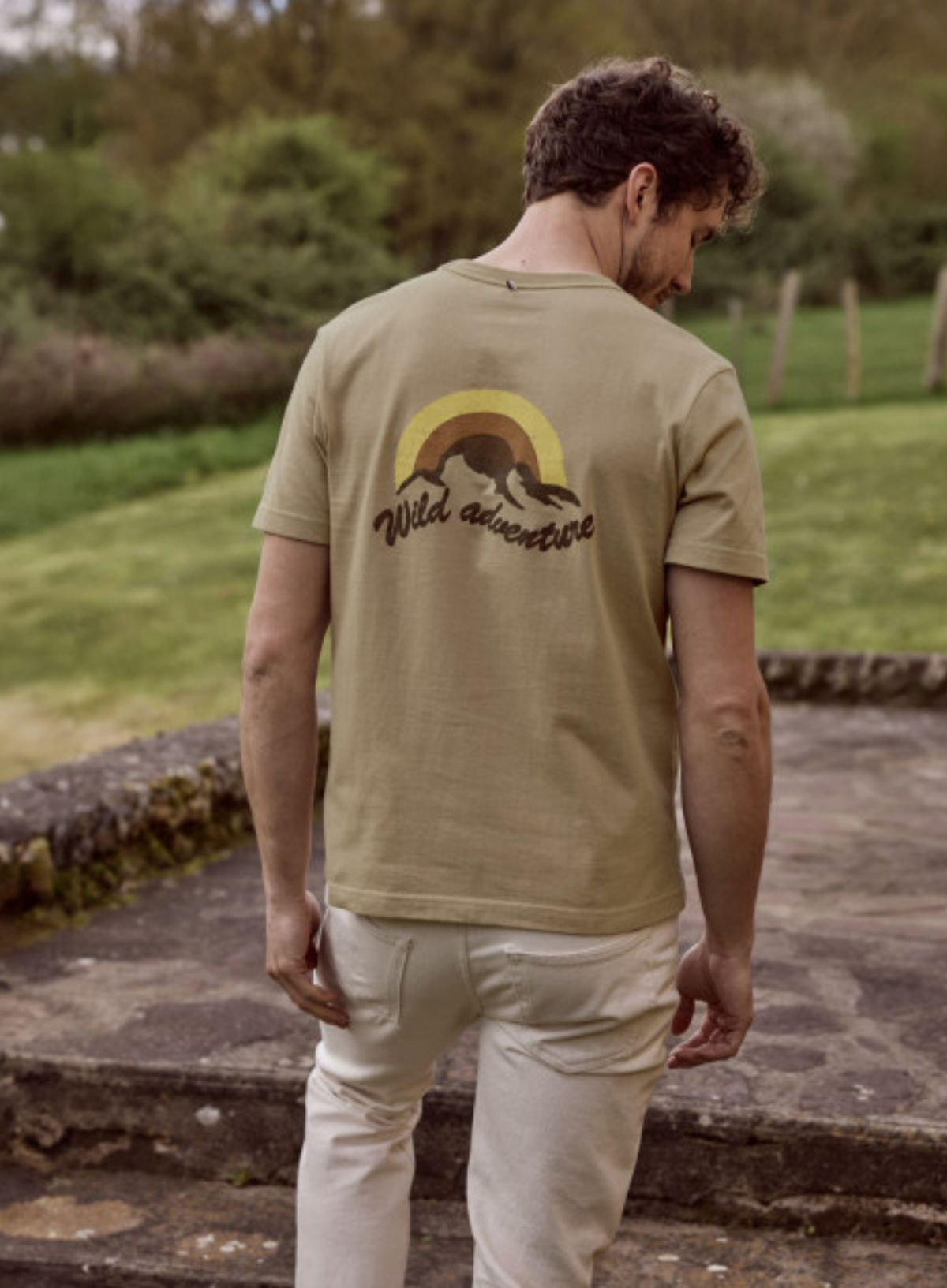 Lugny T-Shirt Wild Adventure in Beige from Faguo