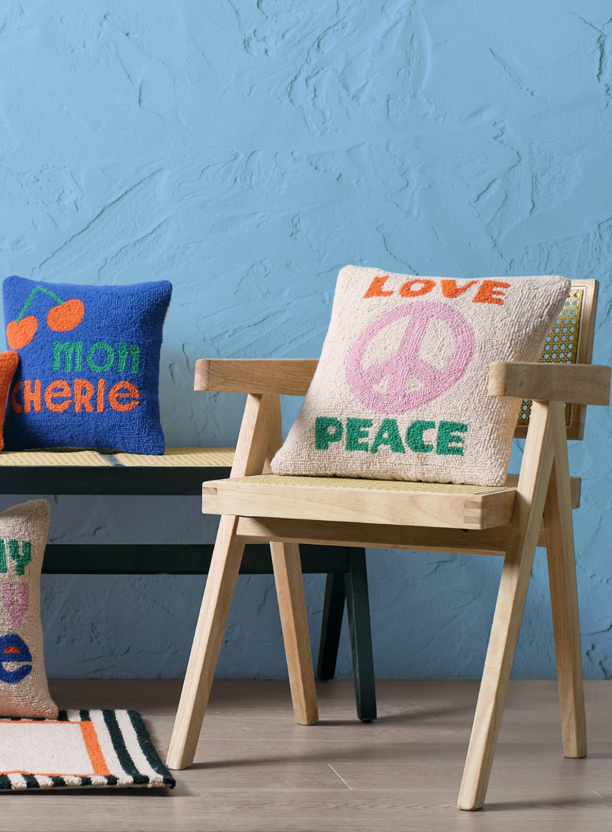 Love and Peace Hook Pillow from Peking Handicraft
