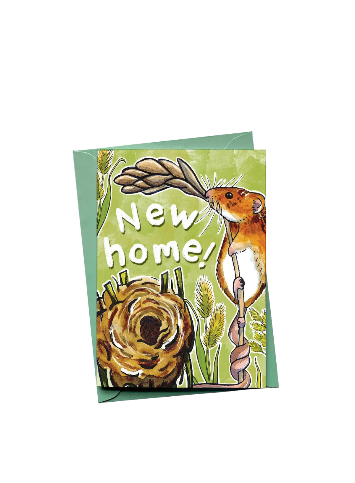 Alexia Claire Cute Harvest Mouse New Home Card