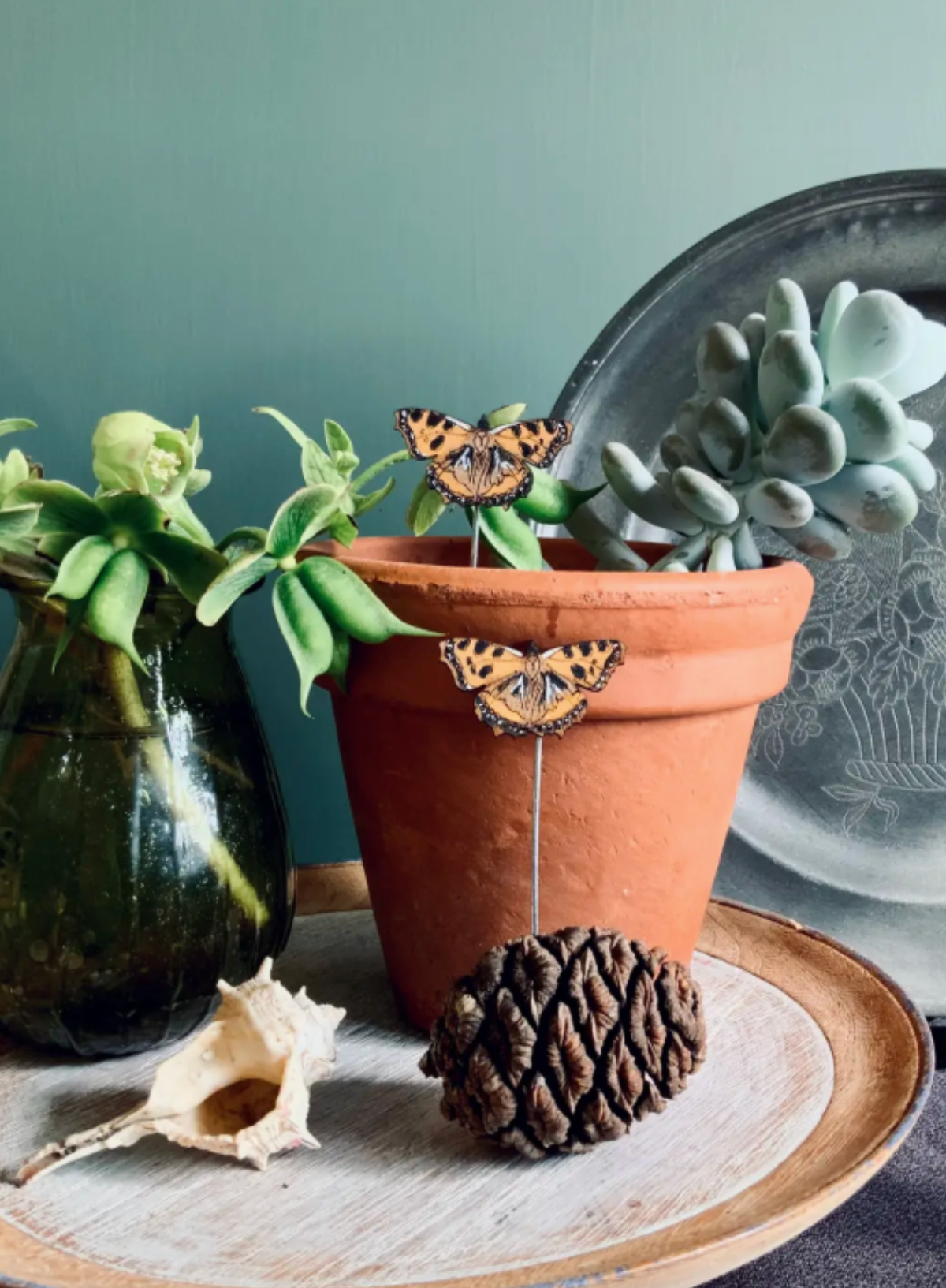 Tortoiseshell Butterfly Plant Pot Companions from Lily Faith
