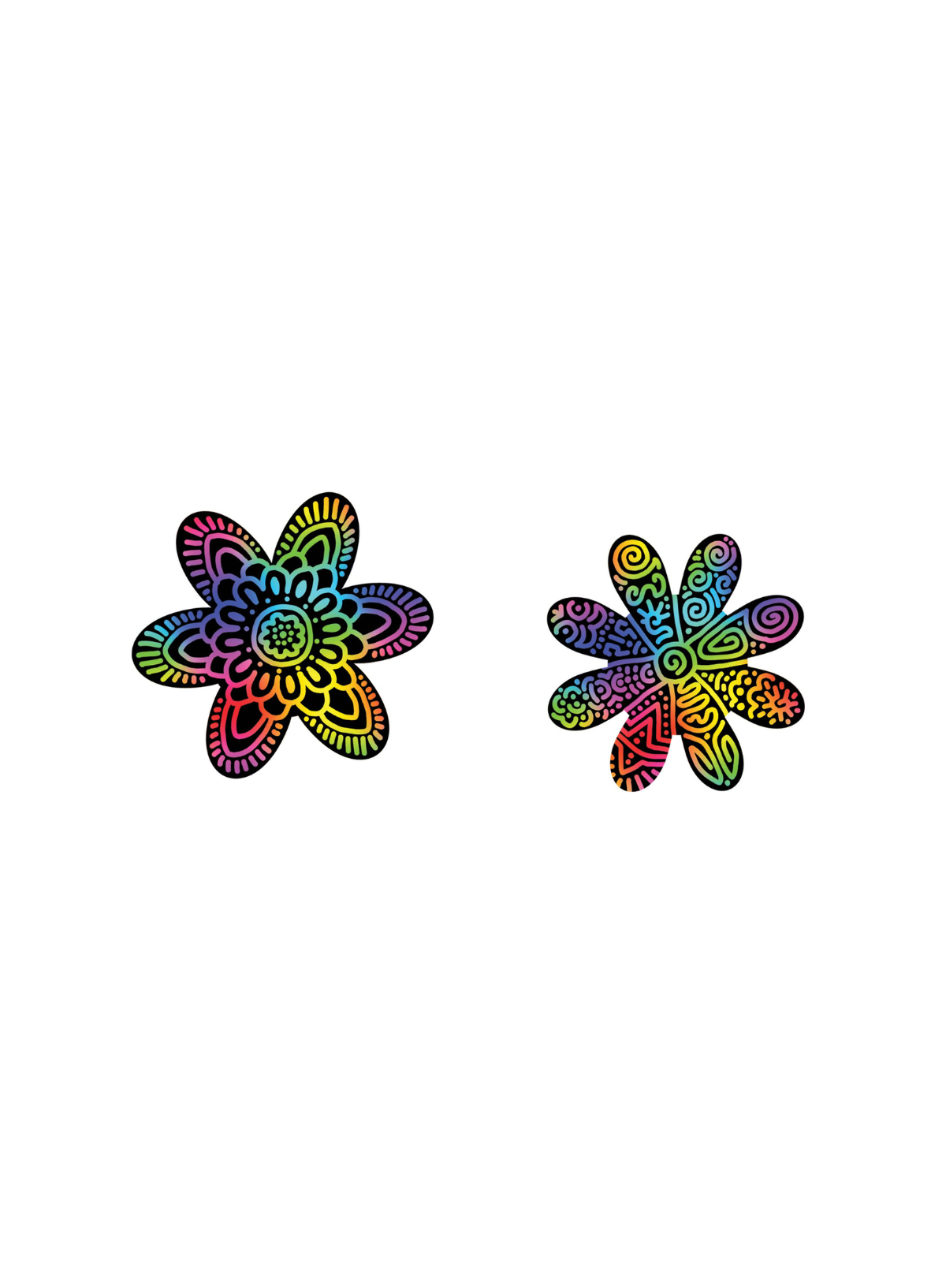 House of Marbles Scratch Art set- Flowers