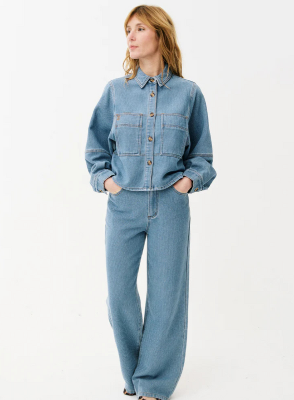 Meline Shirt in Blue Jean from Maison Anana