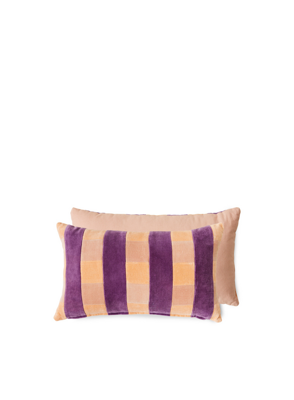 Striped Velvet Cushion in Midsummer from HK Living