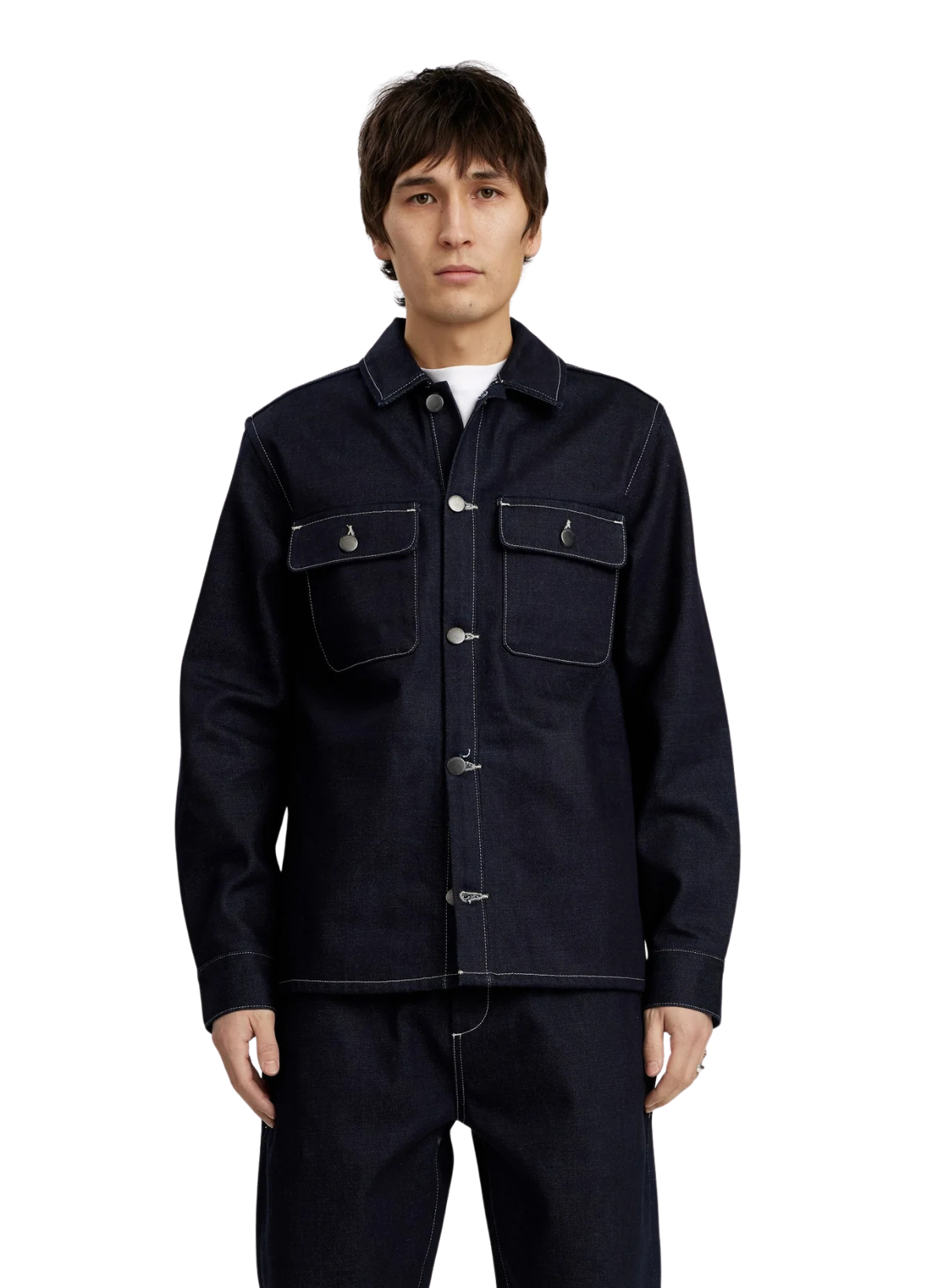 Oscar Denim Overshirt in Sky Captain from Anerkjendt