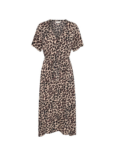 Marta Long Dress in Leopard Print from Kaffe