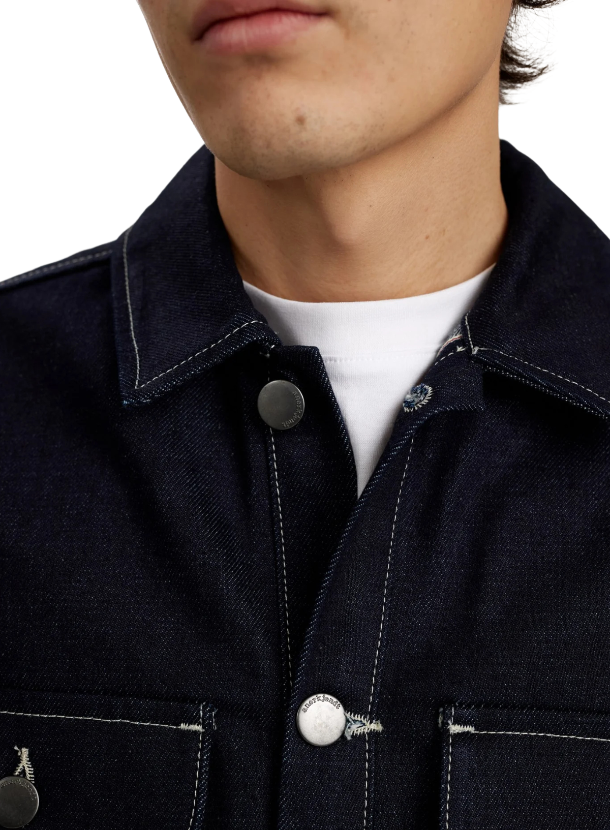 Oscar Denim Overshirt in Sky Captain from Anerkjendt