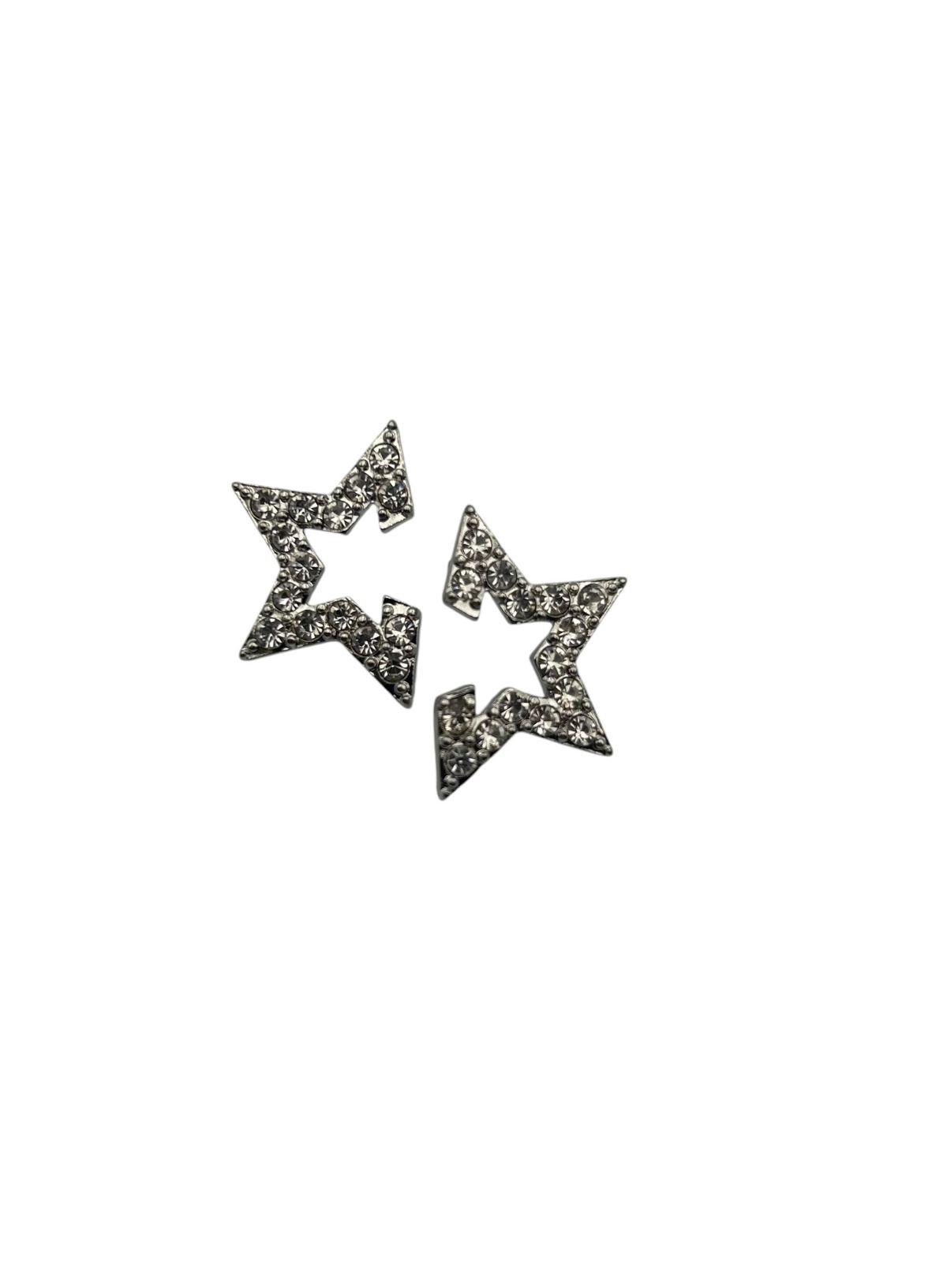 Half Star Earrings in Silver from Sixton