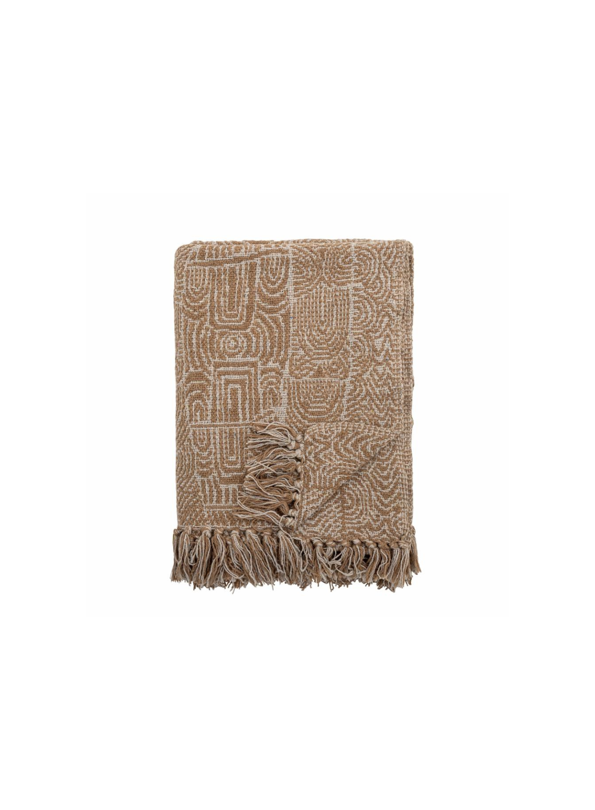 Brown Bresso Recycled Cotton Throw from Bloomingville