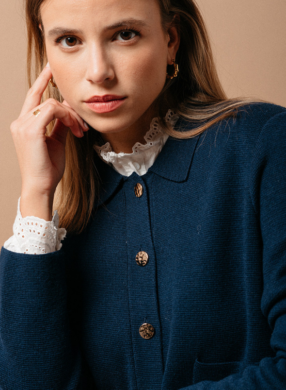 Maelys Cardigan in Marine Navy from Grace and Mila