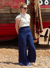 Josephine Linen Trousers in Navy from Palava