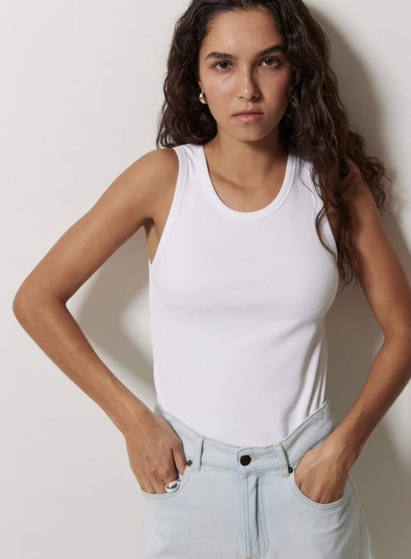 Luisa Vest Top in White from Yerse