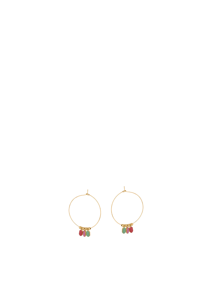 Carine Drop Hoops in Multi From Big Metal London