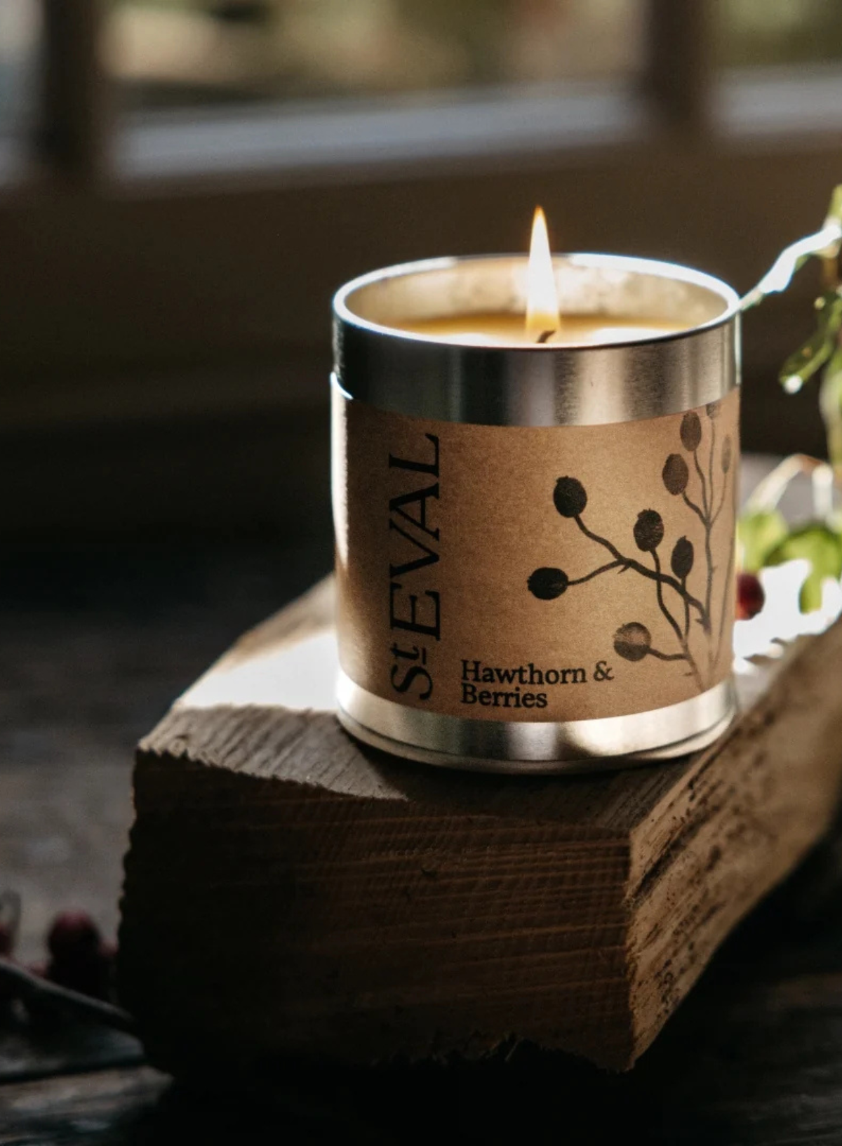 St Eval Scented Tin Candle - Hawthorn & Berries