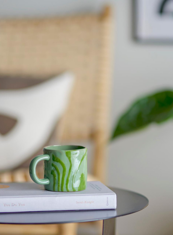 Ninka Green Stoneware Mug from Bloomingville