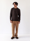 Hamish Ribbed Knit in Slate Brown/Forest Green from Far Afield