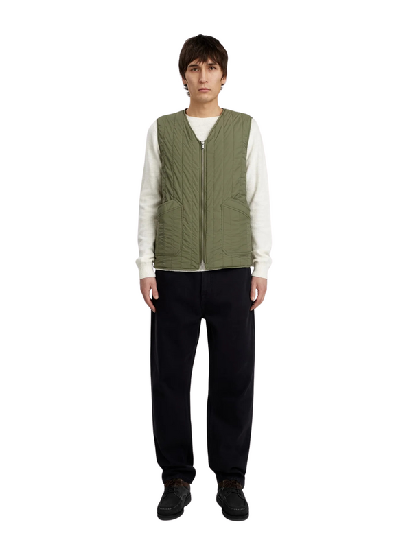 Rasmus New Pocket Gilet in Deep Lichen Green from Anerkjendt