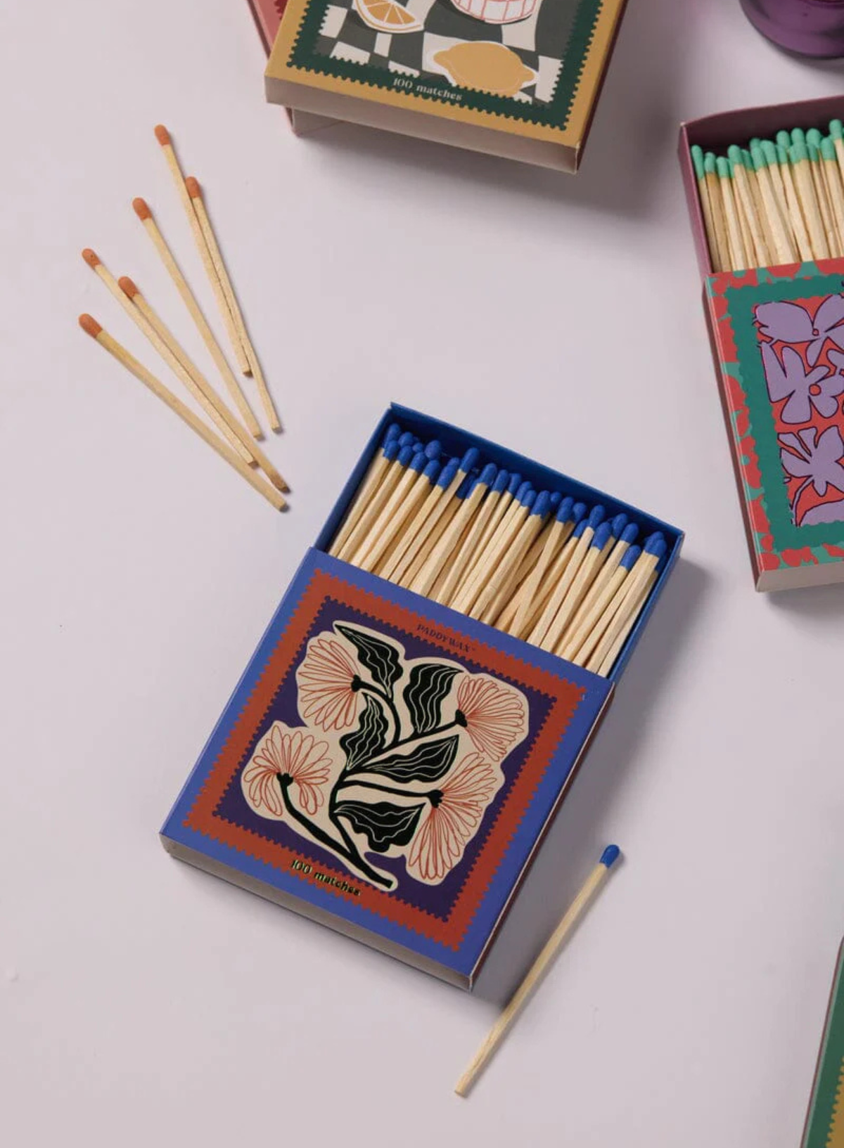 Jumbo Boxed Matches with Foil Accents - Floral from Paddywax