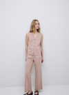 Jena Waistcoat in Ancient Pink from Yerse