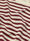 Felpa Stripes Top in Ecru + Burgundy from Ese O Ese
