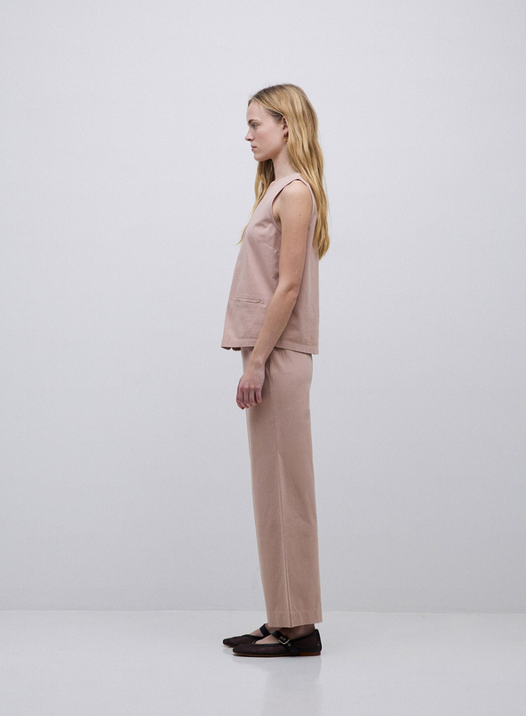 Jena Waistcoat in Ancient Pink from Yerse