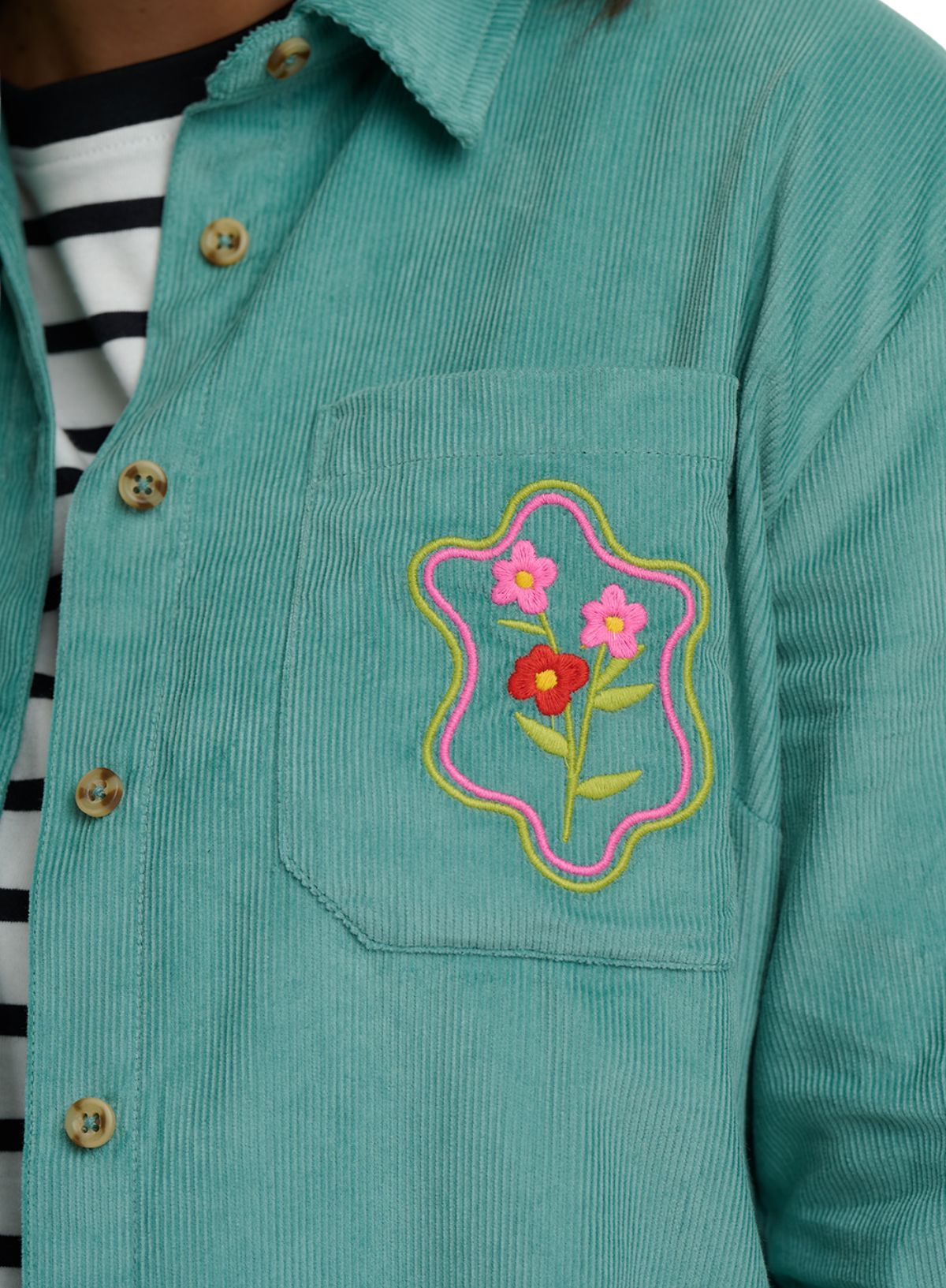 Sugarhill Karina Overshirt in Teal Cord