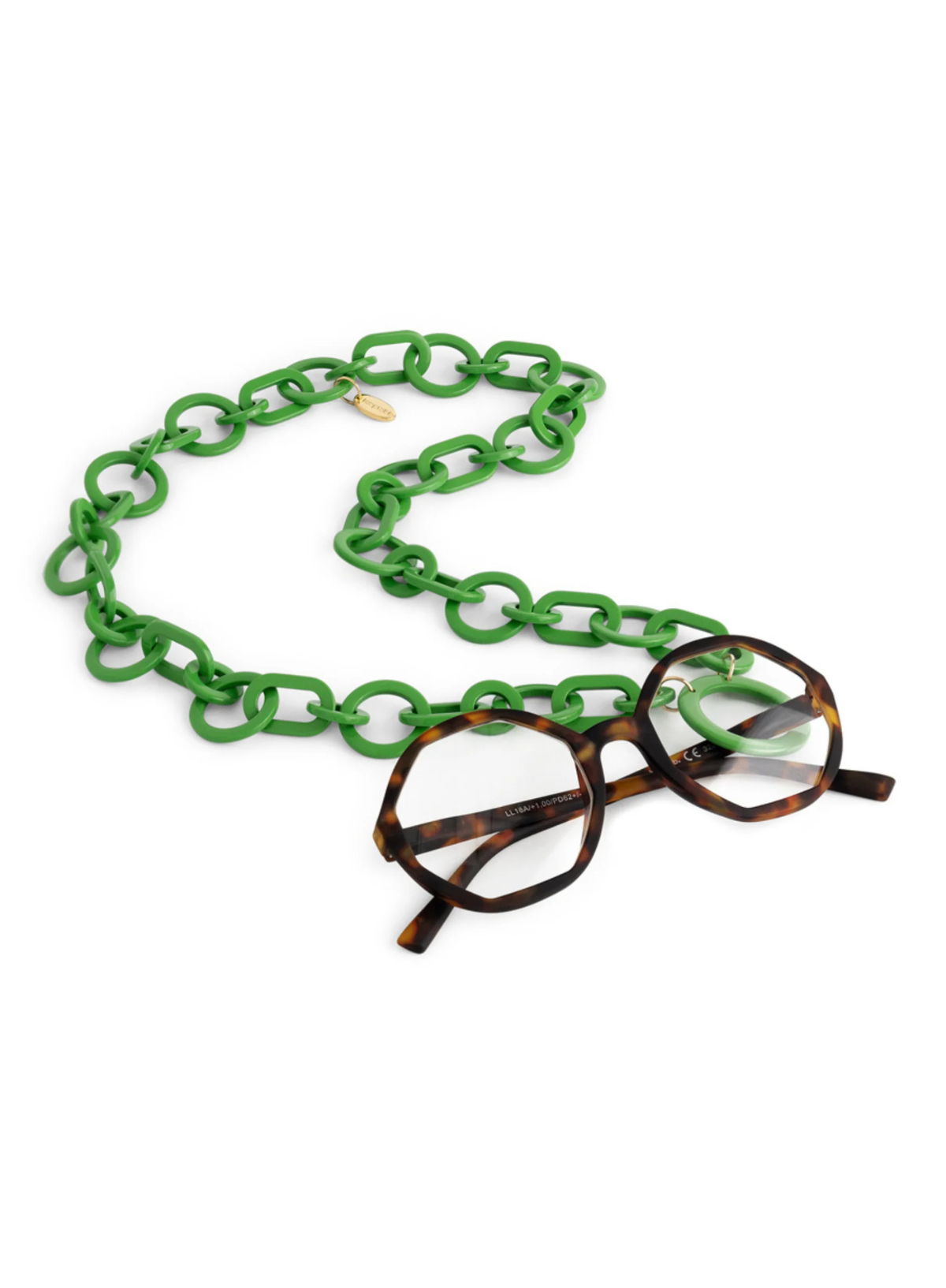 Looplabb Round Glasses Chain in Kelly Green
