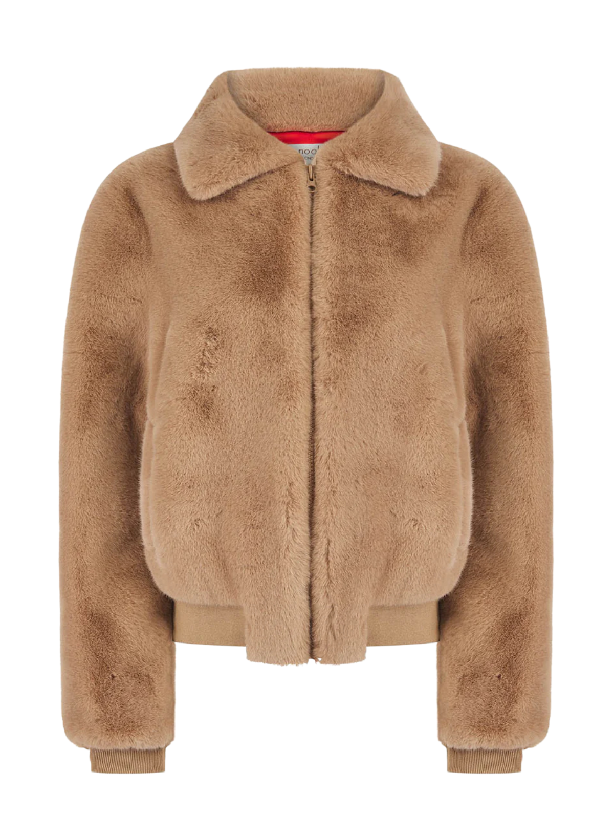 Nooki Beatrix Camel Faux Fur Bomber Jacket