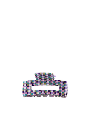 Farah Chequered Resin Hairclip in Navy from Big Metal