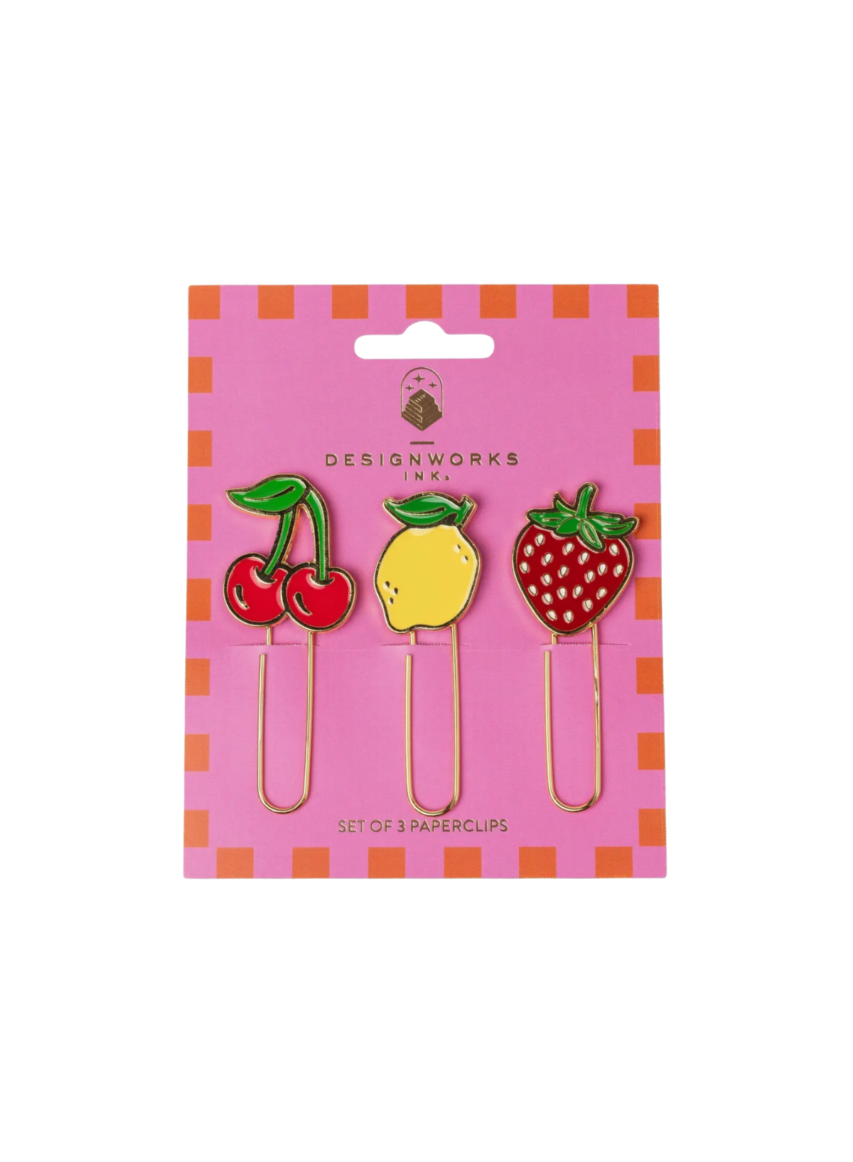 Design works Set of 3 Paperclips - Fruit