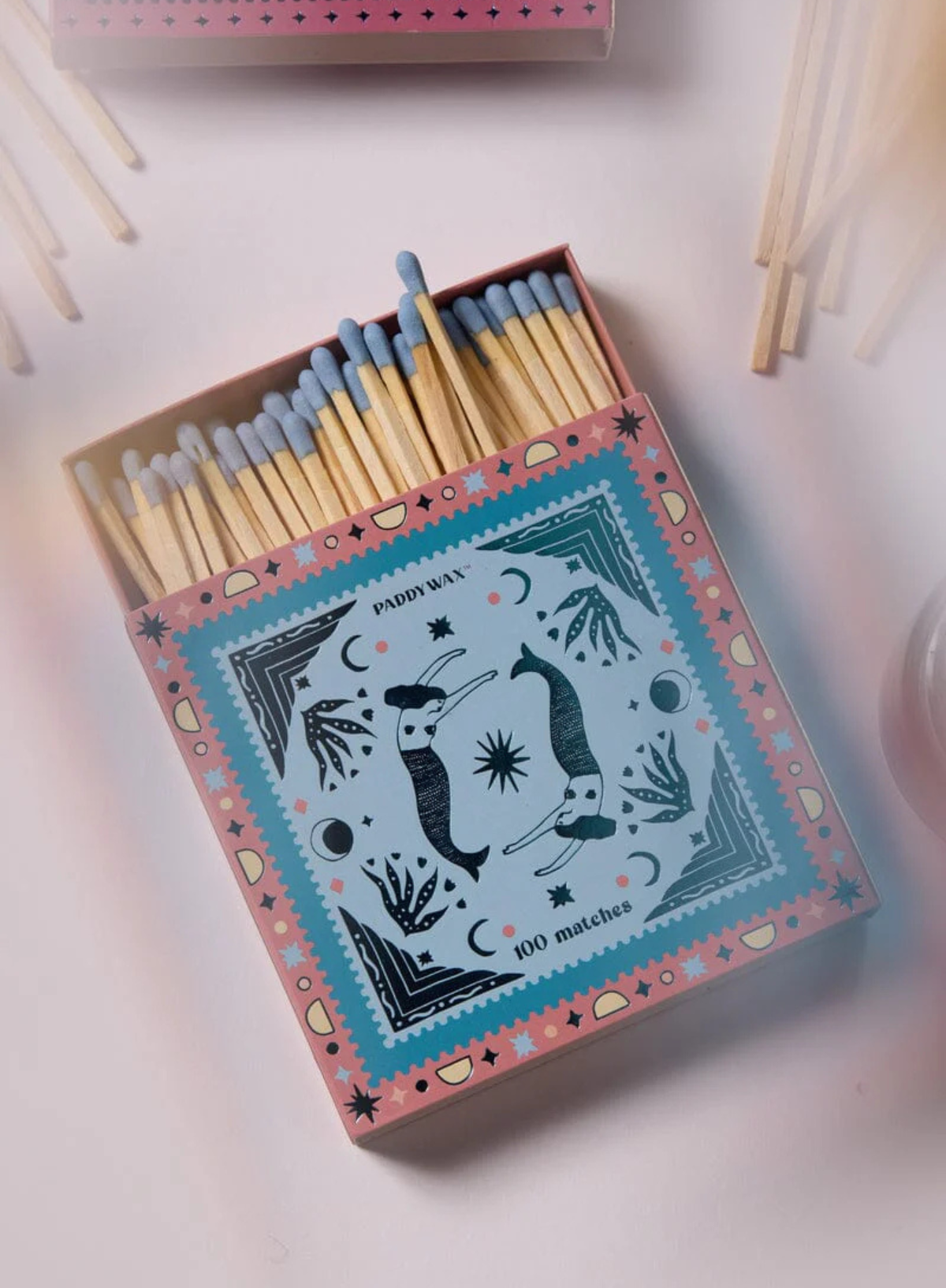 Jumbo Boxed Matches with Foil Accents Mermaids from Paddywax