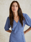 Virgo Printed Dress in Blue from Yerse