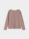 Felpa Stripes Top in Ecru + Burgundy from Ese O Ese