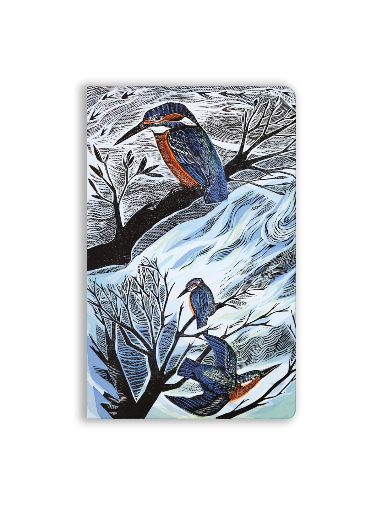 Angela Harding Suffolk Kingfisher Soft Touch Ruled Journal