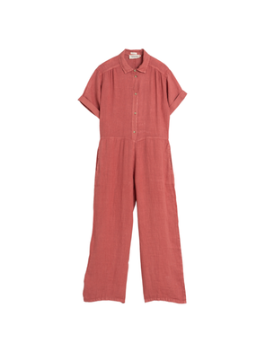 Wide Leg Jumspuit in Washed Pink from Indi & Cold