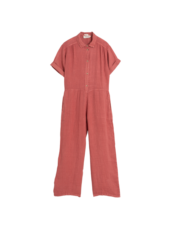 Wide Leg Jumspuit in Washed Pink from Indi & Cold