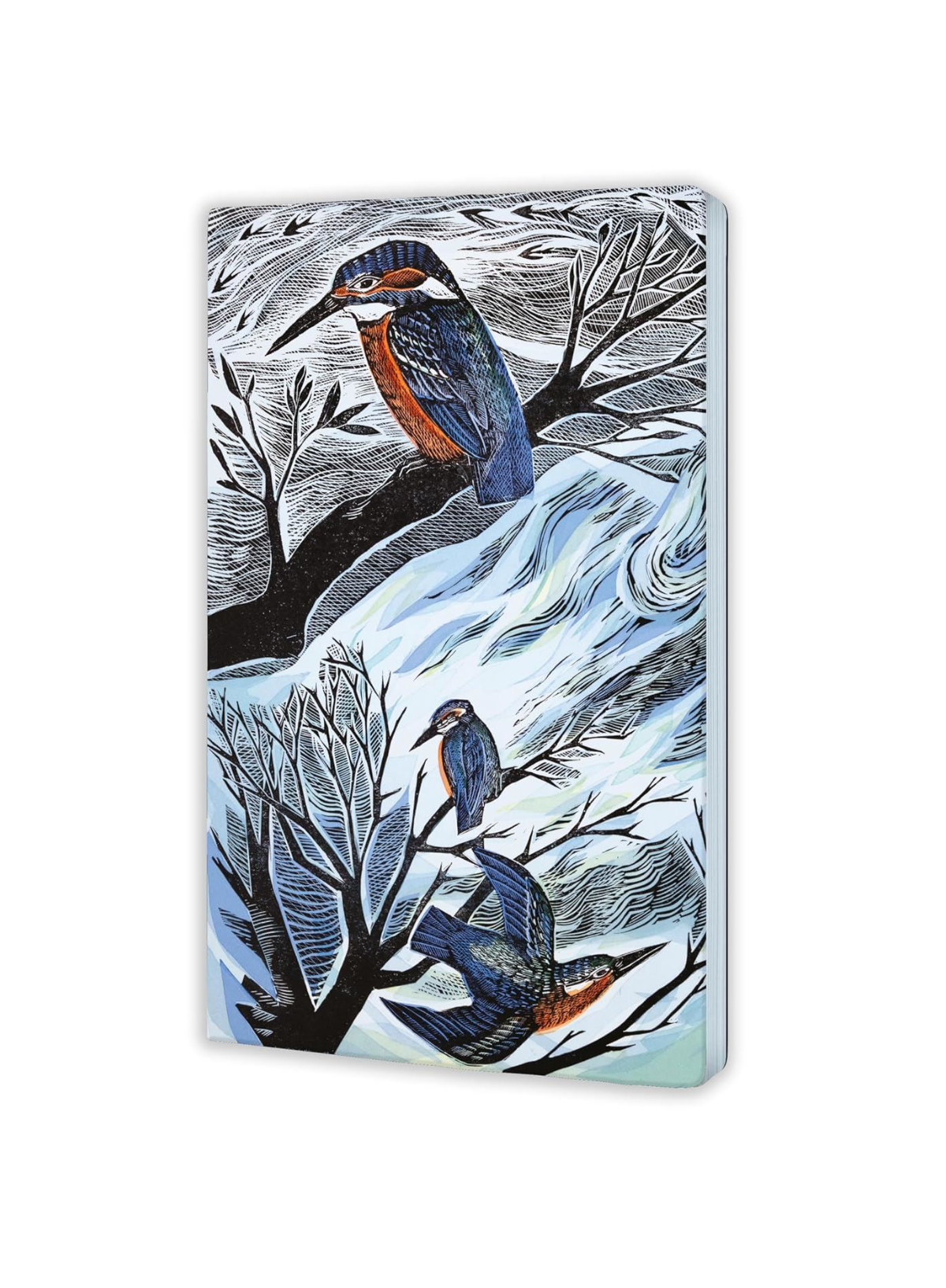 Angela Harding Suffolk Kingfisher Soft Touch Ruled Journal