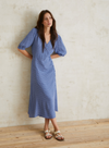Virgo Printed Dress in Blue from Yerse