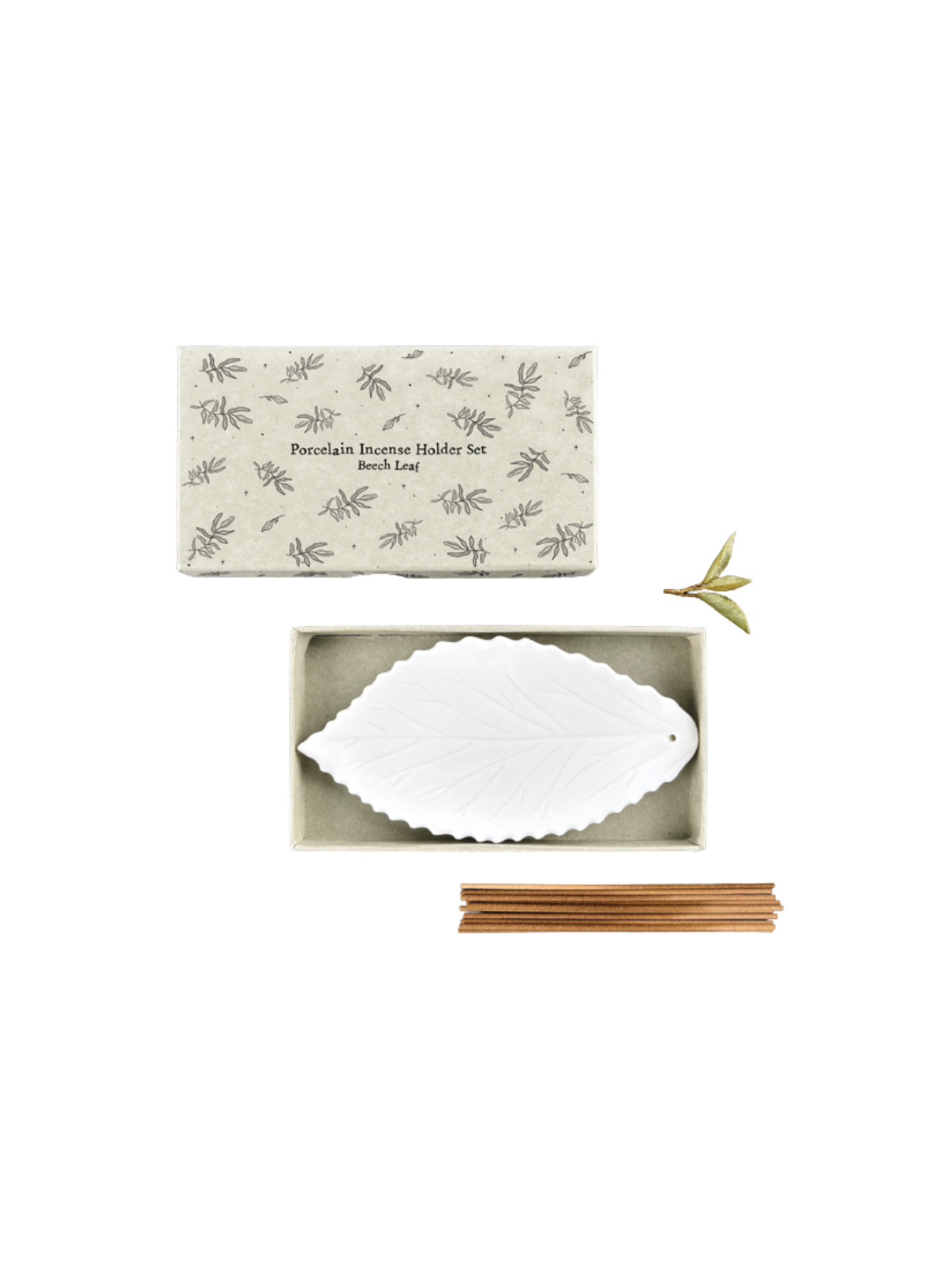 East of India Large Beech Leaf incense set