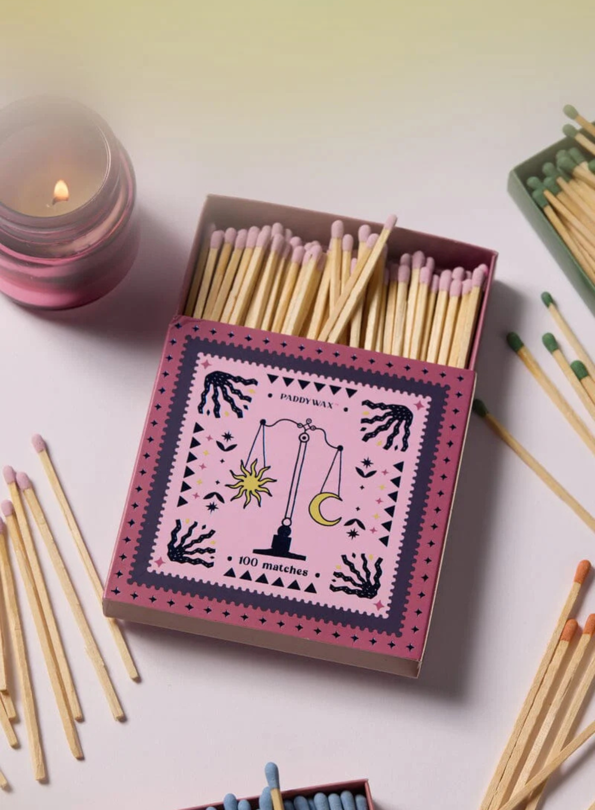 Jumbo Boxed Matches with Foil Accents Balance from Paddywax