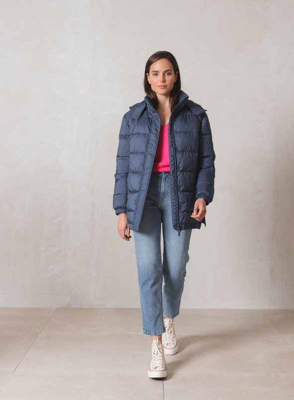 Padded Coat in Blue from Indi & Cold