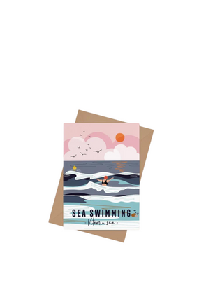 Sea Swimming Vitamin Sea Card from Onneke