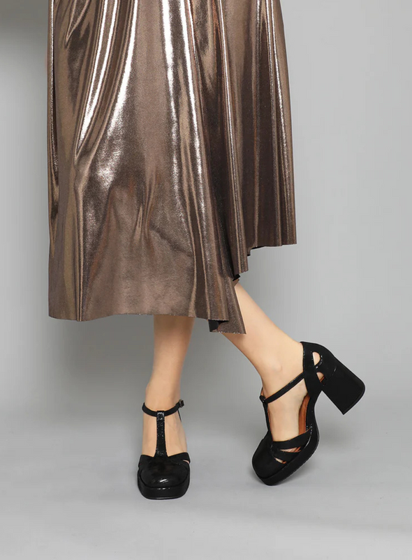 Chaza in Black Metallic from Esska