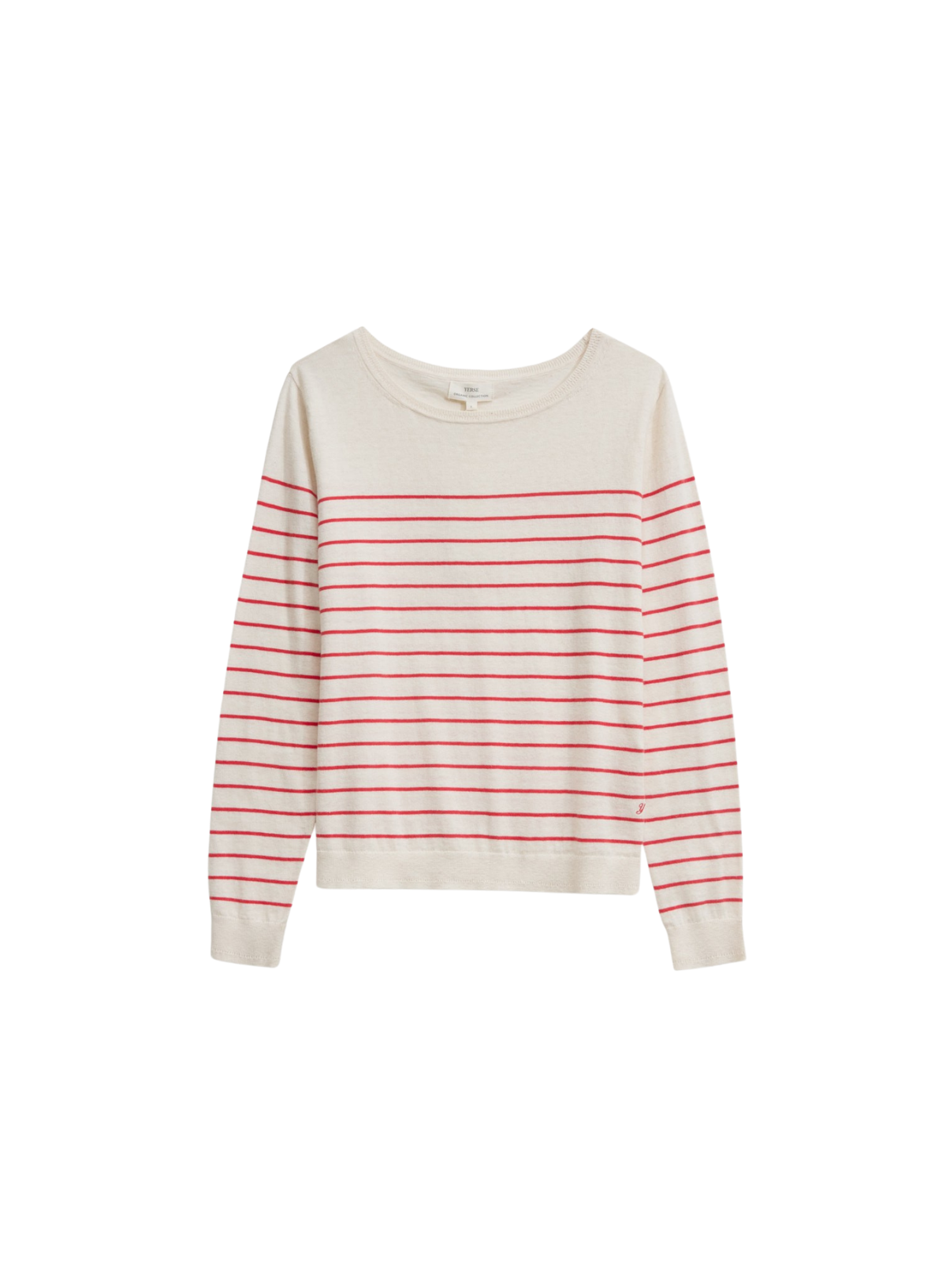 O-Clarins Knit Jumper in Orange Stripe from Yerse