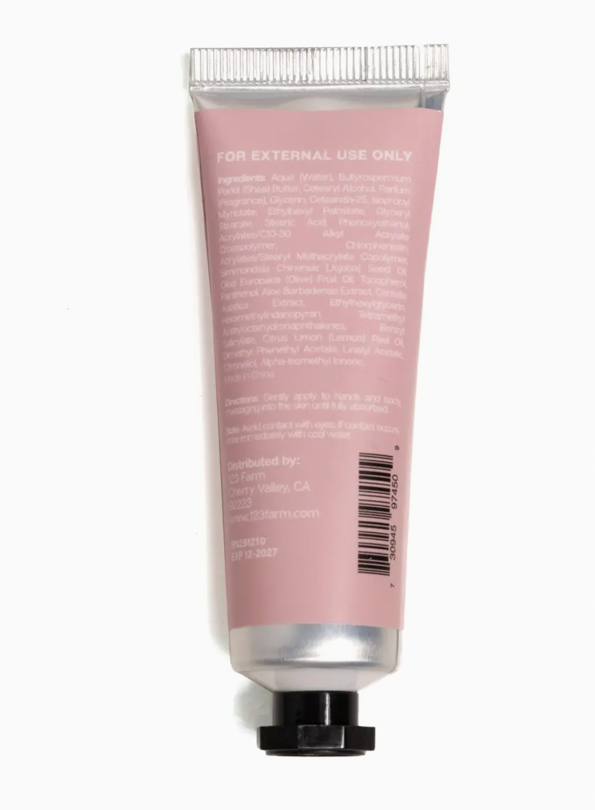123 Farm Peony Hand Cream 1 oz Flower Market